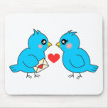 Blue Love Birds Mousepads