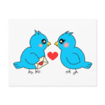 Blue Love Birds Postcard