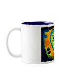 Blue Love Heart Abstract Love Is In The Air Mug