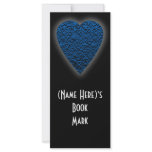 Blue Love Heart! Bookmark. Playing Card Pattern! rack cards
