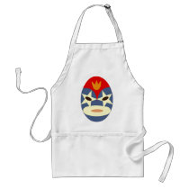 Blue Lucha Libre Mask Apron