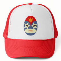 Blue Lucha Libre Mask Trucker Hat