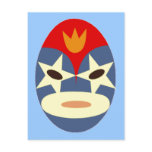 Blue Lucha Libre Mask Postcard