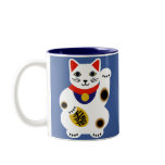 Blue Lucky Cat Mug