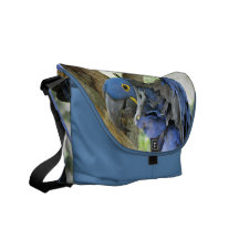 Blue Macaw Messenger Bag