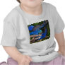 Blue macaw parrots fighting photograph picture tees