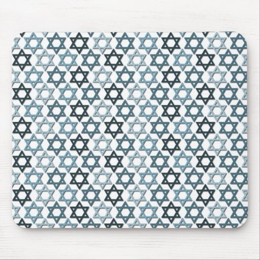Blue Magen Davids Mousepad