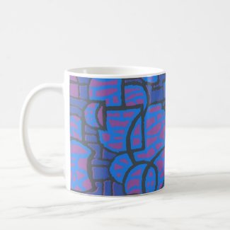 Blue, Magenta Abstract Coffee Mug