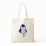 Blue Male Witch Tote Bags