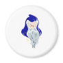 Blue Male Witch Fridge Magnet