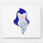 Blue Male Witch mousepads
