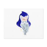Blue Male Witch Post Card