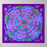 Blue Mandala Poster posters