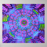 Blue Mandala Poster posters
