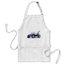 Blue Manx Side Apron