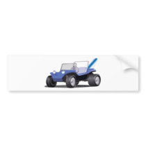 Blue Manx Side Bumper Sticker