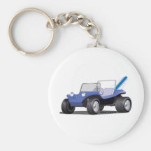 Blue Manx Side Key Chain