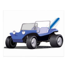 Blue Manx Side Postcards
