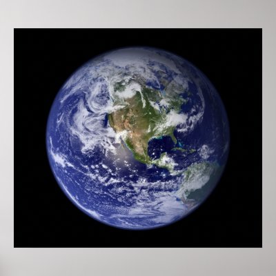 Blue Marble West View of Earth Poster by Bigboy20769