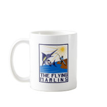 blue marlin fish jumping mug