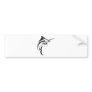 Blue marlin jumping isolated on white bumper sticker