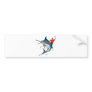 blue marlin jumping with fisherman riding bumper sticker