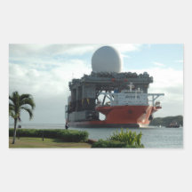 Blue Marlin Radar Ship Rectangular Stickers