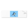 Blue marlin swimming bumper stickers