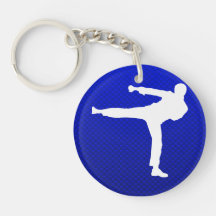 Blue Martial Arts Key Chains