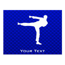 Blue Martial Arts Post Cards