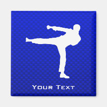 Blue Martial Arts Refrigerator Magnets