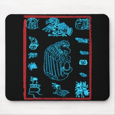 Blue Mayan Mouse Pad by PastLives