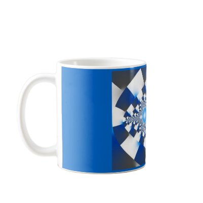 Blue Maze Fractal Mug by sharpcreations