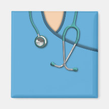 Blue Medical Scrubs Refrigerator Magnet