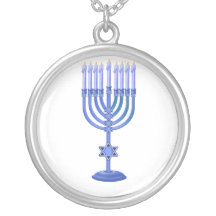 Blue Menorah Jewelry