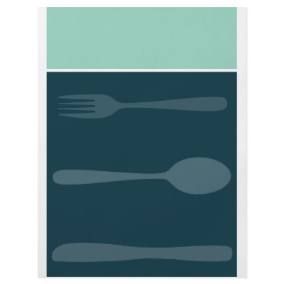 Blue Menu template Flyer by megnomad