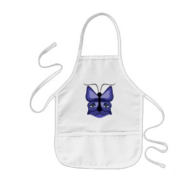 Blue Meow Mask Aprons by mydeas