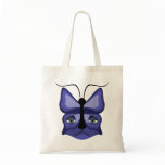 Blue Meow Mask Tote Bag
