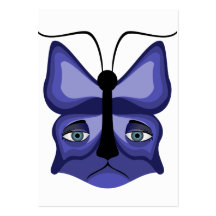 Blue Meow Mask Business Card