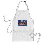 Blue Merle Australian Shepherd in bed Aprons