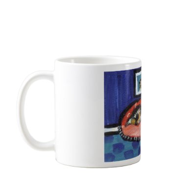 Blue Merle Australian Shepherd in bed Mug by zadajeanne