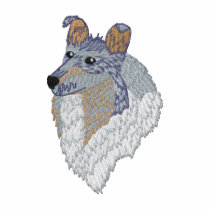 Blue Merle Collie Embroidered Shirt