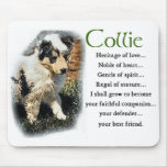 Blue Merle Rough Collie Gifts Mouse Pads