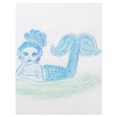 Blue Mermaid by Wendy C. Allen by eelkat