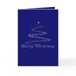 Blue Merry Christmas Card Template