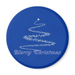 Blue Merry Christmas Magnet