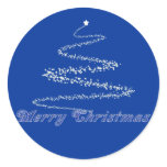 Blue Merry Christmas Seal stickers