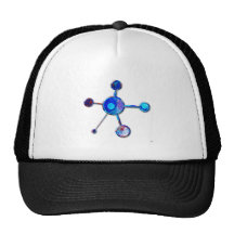Blue Metallic Molecule Mesh Hat