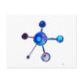 Blue Metallic Molecule Postcard