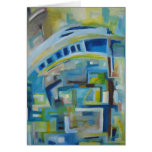 Blue Metro Greeting Card
